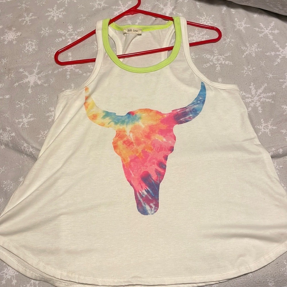 SOLD ELSEWHERE Tye dye skull tank